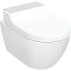 GEBERIT AquaClean Tuma Comfort závesný elektronický bidet s keramikou, Rimfree, 360 x 553 mm, biela/kryt brúsená ušľachtilá oceľ, s povrchom KeraTect, 146.290.FW.1