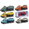Auto/kamion Bburago odťahovka + auto 1:43 kov/plast 21cm, 6 farieb, v krabičke 22x9x6, 5cm