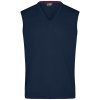 James & Nicholson pánsky sveter bez rukávov JN657 Tmavomodrá
