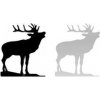 Samolepka - Jelen 02 - Farba černá