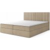 Wilsondo Čalúnená boxspring posteľ Lamella - béžová Rozmer: 160x200