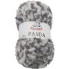 Priadza PANDA - 100g / 66 m - hnedá, biela