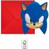 Party pozvánky a obálky Sonic 6ks