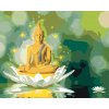 ZUTY Maľovanie podľa čísel - ZLATÝ BUDDHA V BIELOM LOTOSE Rámovanie: bez rámu a bez vypnutia plátna, Rozmer: 80x100 cm