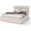 Wilsondo Manželská čalúnená posteľ s úložným priestorom Pasadena 140x200 - krémová