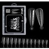 D Nails Dual tipy priesvitné Stiletto Oval dual formy 12 ks