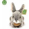 Rappa Plyšový králík tmavě šedý ležící 17 cm ECO-FRIENDLY