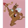Valentínsky Scooby (Scooby Doo), 40 × 50 cm, bez rámu a bez napnutia plátna 6064060