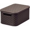 CURVER úložný box RATTAN S, 29,1 x 19,8 x 14,2 cm, hnedý, 03617-210