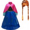 FunCo Detský kostým ANNA Frozen s parochňou 122-128 L