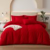 Didatex ČERVENÉ bavlnené obliečky DeLuxe Rozmer obliečok: 140x220 cm, Obsah balenia: Set Balenie