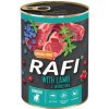 RAFI JUNIOR paštéta s jahňacím mäsom, čučoriedkami a brusnicami 400g - konzerva
