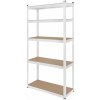 Rebel Regál 180 x 90 x 40 cm 5 políc biely RB-1251