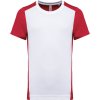 Kariban Tričko PA 4014, sportovní, krátký rukáv, pánské COT20401490302-white/red M Bílá/červená