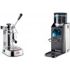 La Pavoni Professional Lusso + Rancilio Rocky Doserless