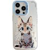 AppleMix Kryt pre Apple iPhone 15 Pro - zvýšený okraj fotoaparátu - plast/guma - graffiti - mačka