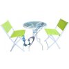 Set zahradny GARDENIA GREEN, stôl 60x70 cm, 2x stolička 46x56x85 cm, zeleny 802088