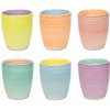 Hrnčeky na kávu cappuccino sada 6 ks 350 ml PASTEL HT-24326207