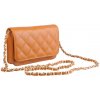 NovaKabelka.sk Milva Camel kožená talianska crossbody kabelka camel