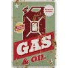 Ceduľa Gas & Oil 30cm x 20cm Plechová tabuľa