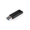 Verbatim USB flash disk, USB 3.0, 128GB, PinStripe, Store N Go, čierny, 49319, USB A, s výsuvným konektorom
