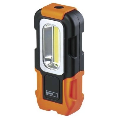 EMOS COB LED pracovné svietidlo P3888, 180 lm, 3× AAA, Čierno-oranžová