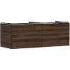 Hansgrohe Xelu Q - Umývadlová skrinka, 50x136x55 cm, 2 zásuvky, tmavý orech/matná biela 54069700