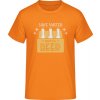 E190 Tričko - Dizajn - Save water - Drink beer - Oranžová - 3XL - Pánske