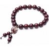 Nefertitis Budha Mala náramok zo santalového dreva s lotosom NF28462 - obvod cca 16 až 22 cm
