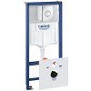 Grohe Rapid SL - Predstenový inštalačný set na závesné WC, výška 1,13 m, ovládacie tlačidlo Nova Cosmopolitan, chróm 38813001