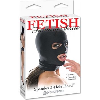 Fetish Fantasy - Spandex 3 Hole Hood Black