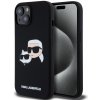 Karl Lagerfeld Liquid Silicone Double Heads Magsafe zadný kryt pre iPhone 15 Black