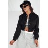 Čierna prechodná crop bunda KADYS TY4186 M/L