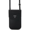 Kabelka na mobil Guess PU Grained Triangle Logo Black
