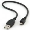 Gembird Kabel USB A-MINI 5PM 2.0 30cm HQ, zlac kontakty CCP-USB2-AM5P-1