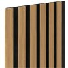 Akustické dekoračné panely SLIM, dub svetlý 3D lamely na filcovom podklade, rozmer 270 x 30 cm, IMPOL TRADE