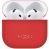 Ultratenké silikónové pouzdro FIXED Silky pre Apple AirPods 4, červené