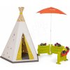 Stan prírodný Indoor&Outdoor Teepee Evolutive Smoby nastaviteľný a posedenie na záhradke pod slnečníkom od 24 mes