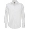 Košeľa pánska B&C Elastane s dlhým rukávom - biela,