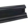 Döllken , DOPREDAJ: Soklová podlahová lišta SLK50 W110 Čierna 2,5 m, koncovka pravá, čierna