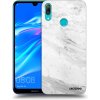 Picasee silikónový prehľadný obal pre Huawei Y7 2019 - White marble