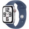 Apple Watch SE 2024 GPS + Cellular 44mm Silver Aluminium Case with Denim Sport Band - M/L