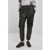 Women's Cargo Pants Made of Faux Leather Black čierna XXL Urban Classics 4053838710753