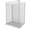 MEXEN/S - Kioto Sprchová zástena WALK-IN 105 x 90 x 40 cm, transparent, nikel kefovaná 800-105-090-221-97-00-040