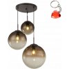 ZÁVESNÁ LAMPA GLOBO VARUS 15865-3 HNEDÁ