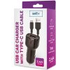 SETTY Autonabíjačka 1x USB 2,4A čierna + USB-C kábel 1,0 m (GSM108845)