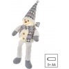 EMOS Lighting LED vianočný snehuliak sediaci 31 cm 3× AA vnút. teplá biela