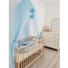 lovel Tylový baldachýn Fabulous Pom - modrý