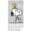 Carbotex Plážová osuška Snoopy a Woodstock motív All smiles 70 x 140 cm