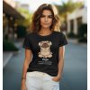 Bullshirt.sk Dámske tričko - Yoga Dog Čierna S